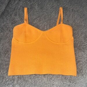 Madewell Corset Detail Crop Sweater Tank